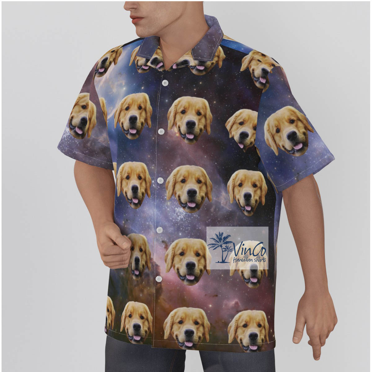 Funny Personalized Custom Hawaiian Shirt With Dog Face