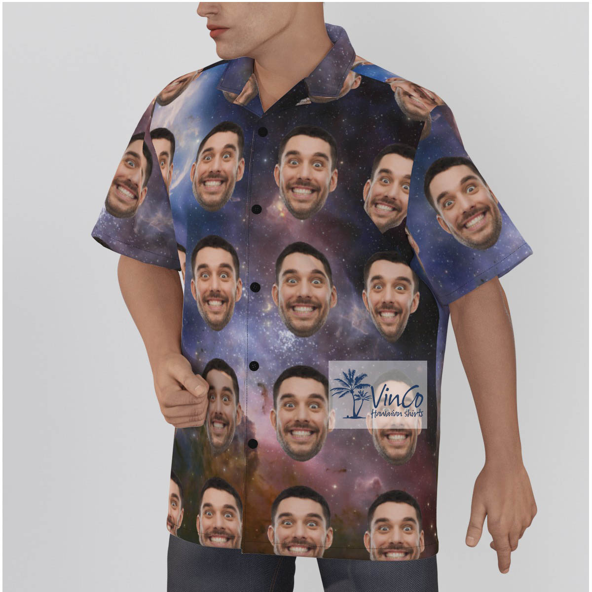 Funny Custom Hawaiian Shirt With Multiple Faces For Men