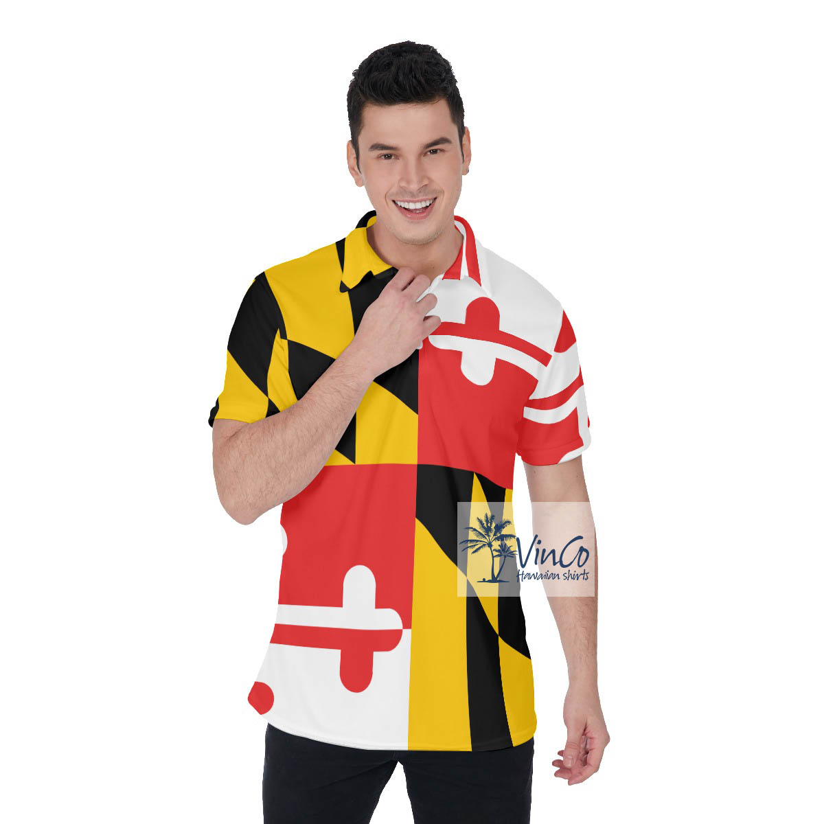 Maryland Hawaiian Polo Golf Shirt For Men - variant image 1