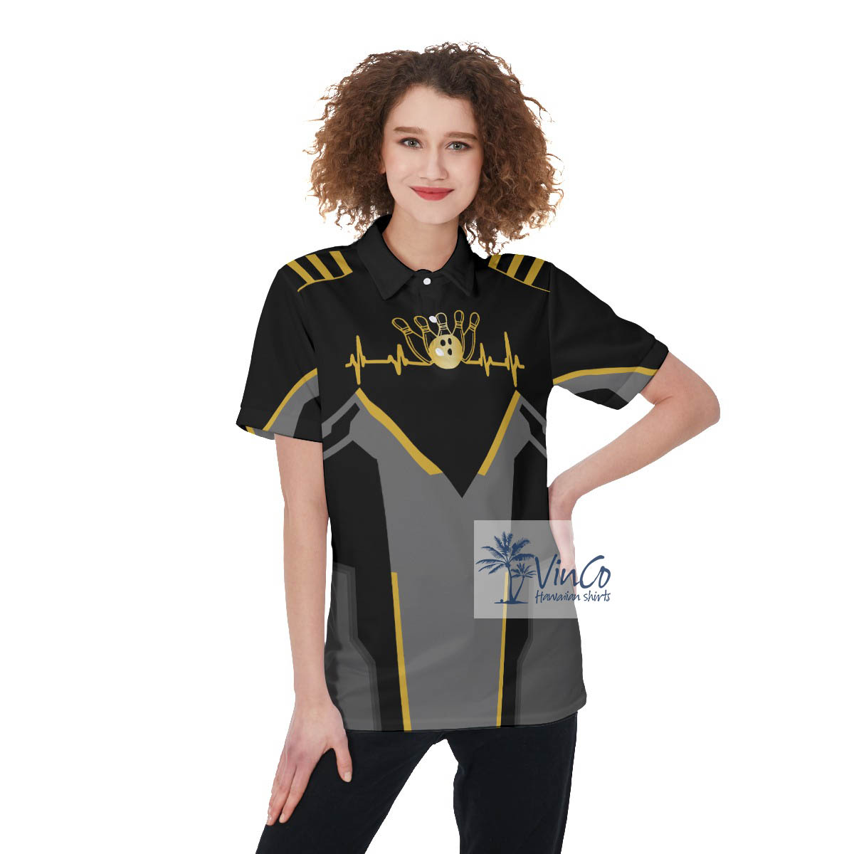 Women's Bowling Shirt With Custom Name - variant image 1