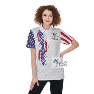 Your Hole Is My Goal Funny Skeleton Women's Golf Shirt With Custom Name