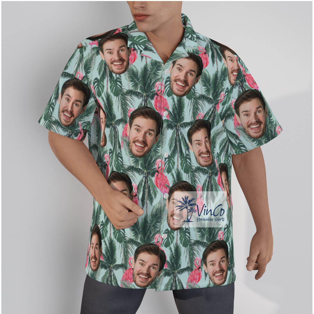 Custom Tropical Button Up Shirt With Multiple Faces For Men - variant image 1