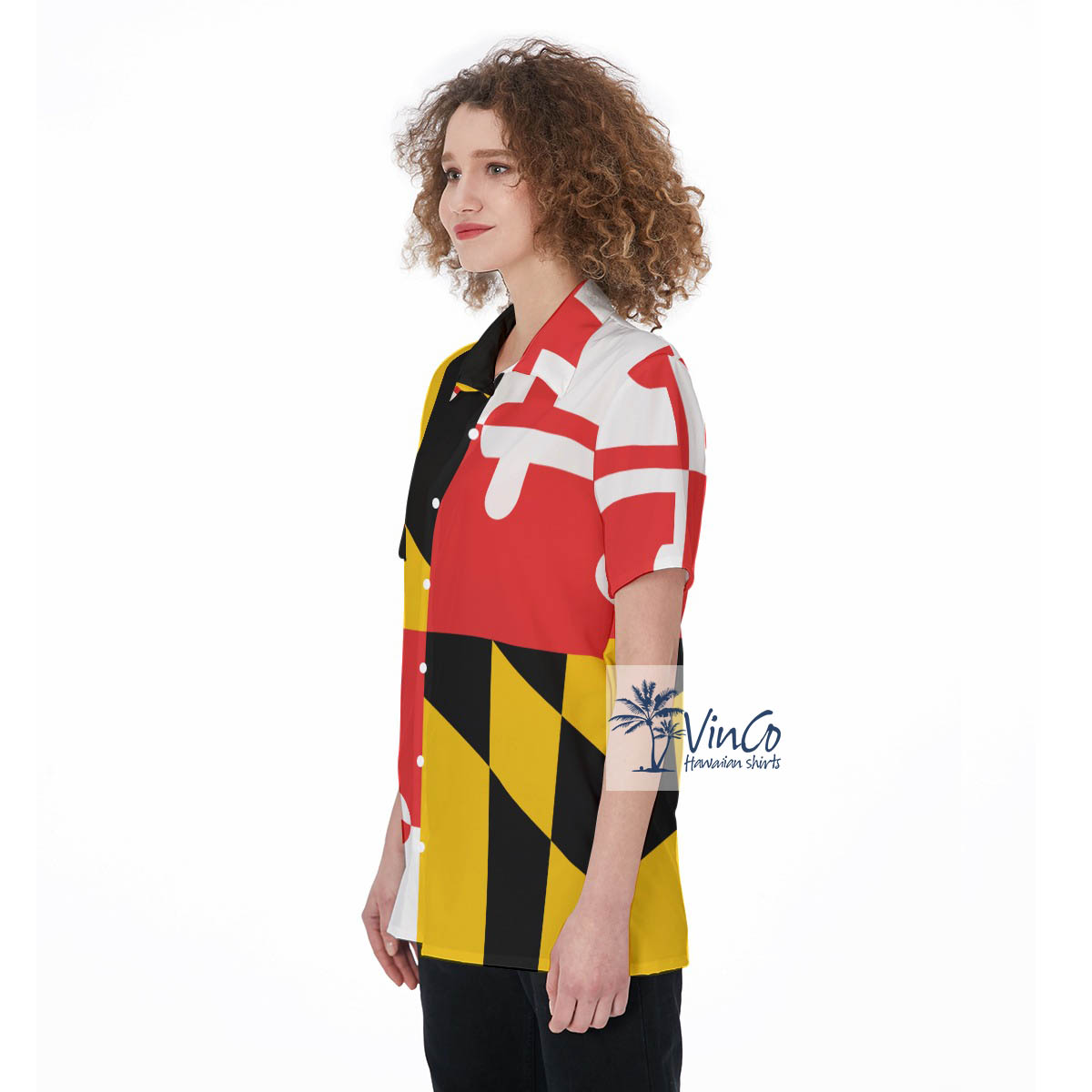 Maryland Flag Shirt Hawaiian Shirt For Women
