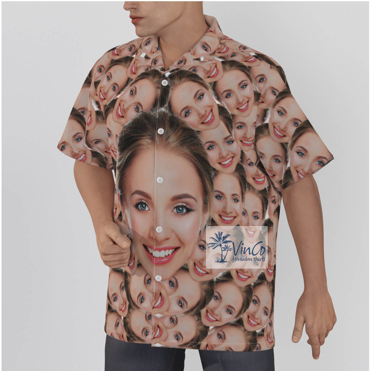 Unique Custom Multiple Faces Hawaiian Shirt