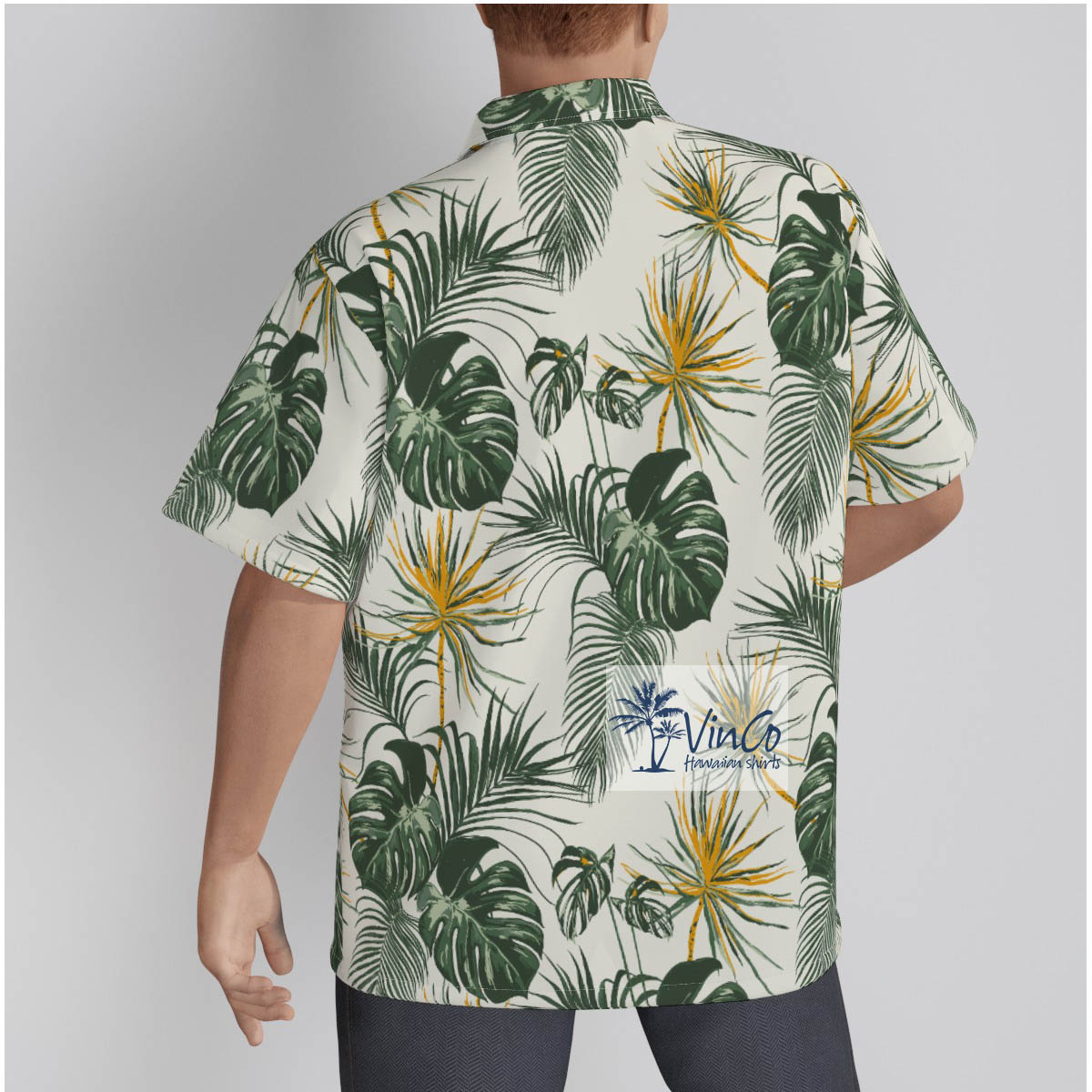Tropical Leaf Hawaiian Cotton Shirt For Summer