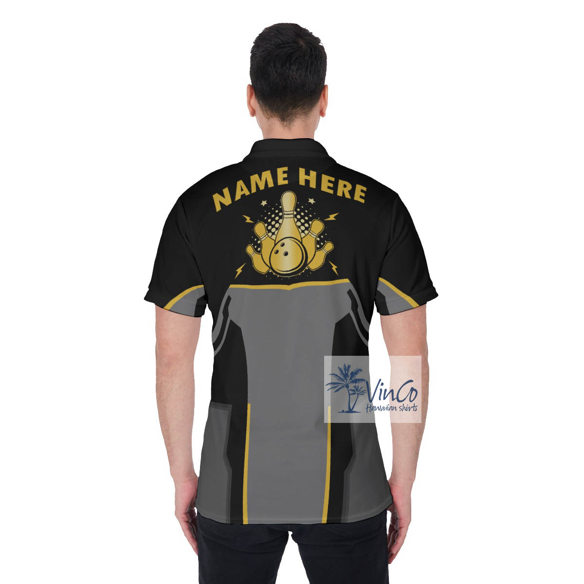 Men's Bowling Shirt With Custom Name