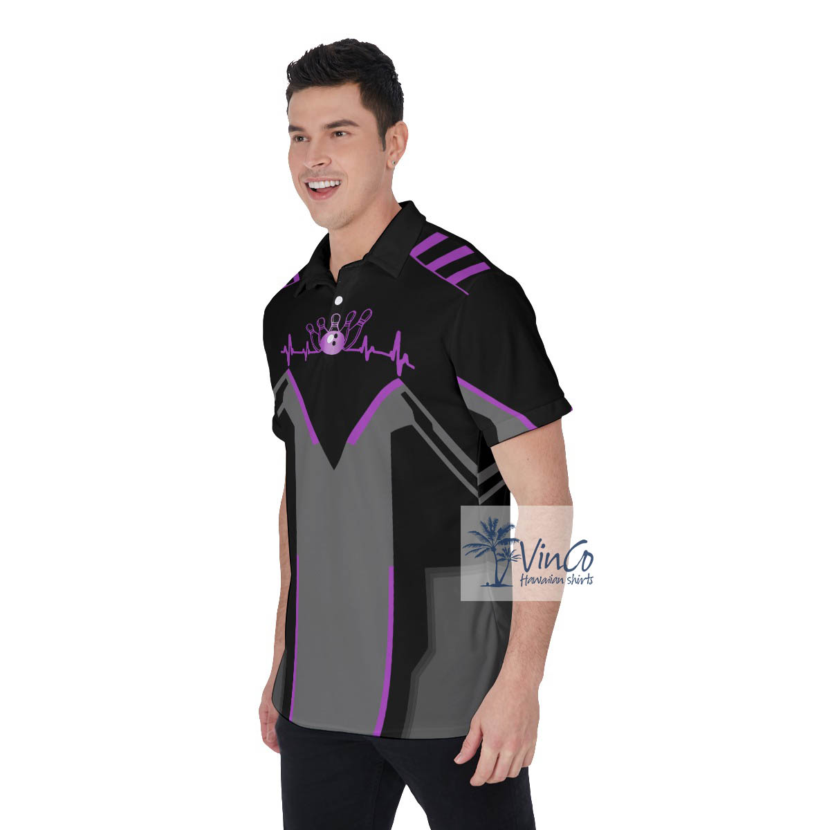 Custom Name Men's Bowling Shirt