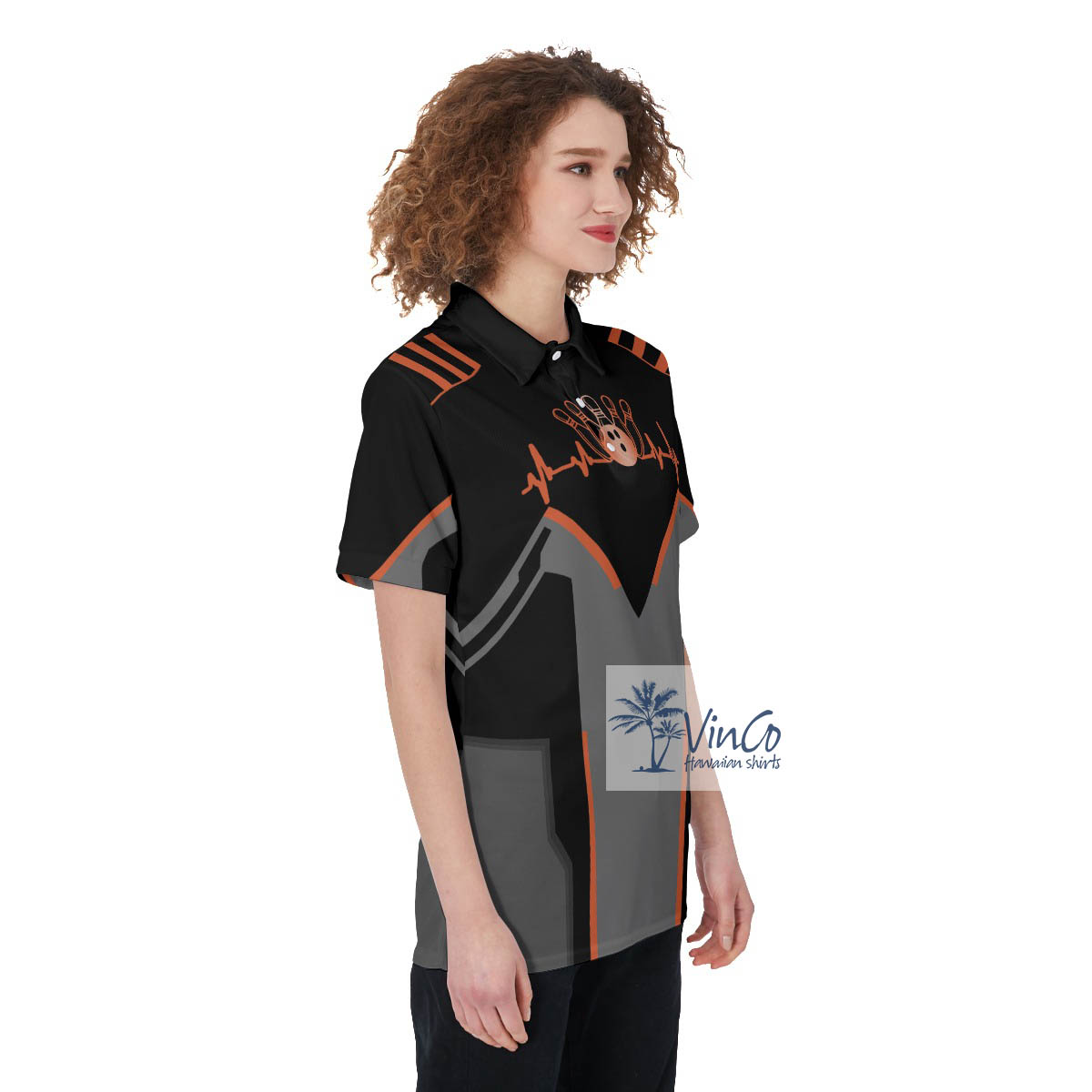 Women's Bowling Shirt With Custom Name And Team Name