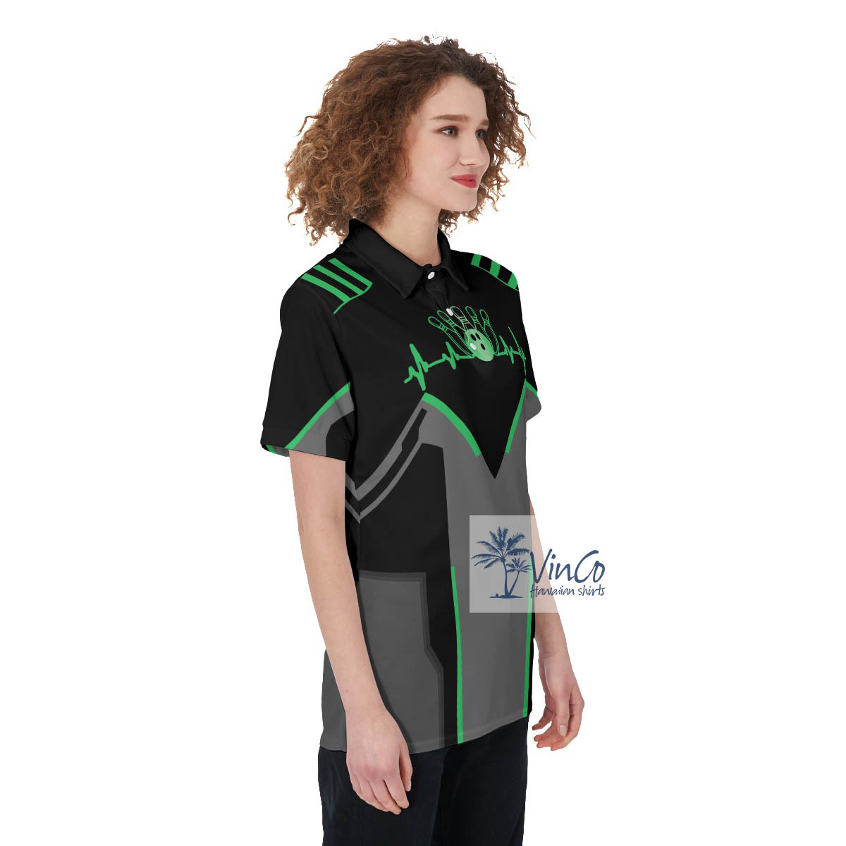 Custom Name And Team Name Bowling Women's Polo Shirt