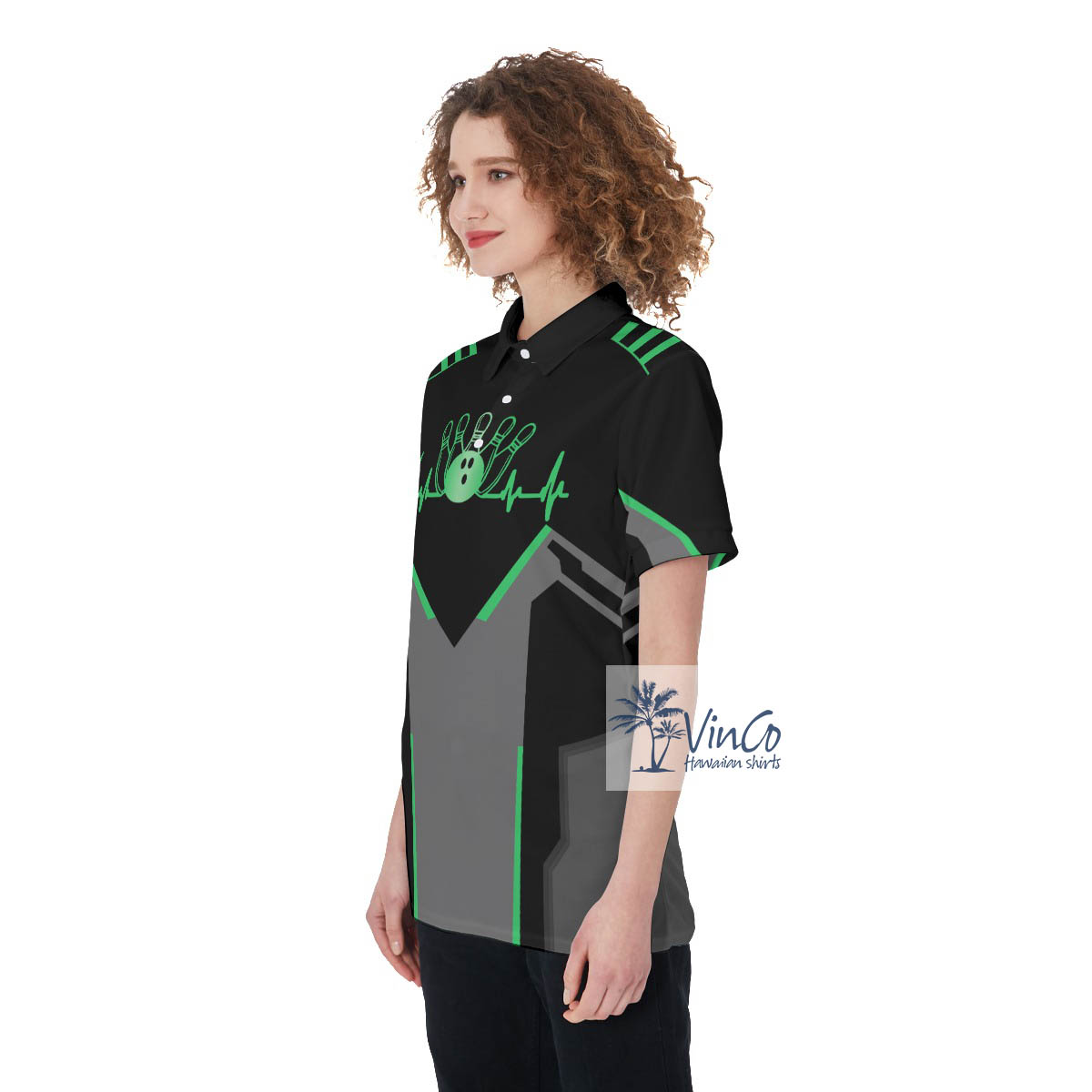 Custom Name And Team Name Bowling Women's Polo Shirt