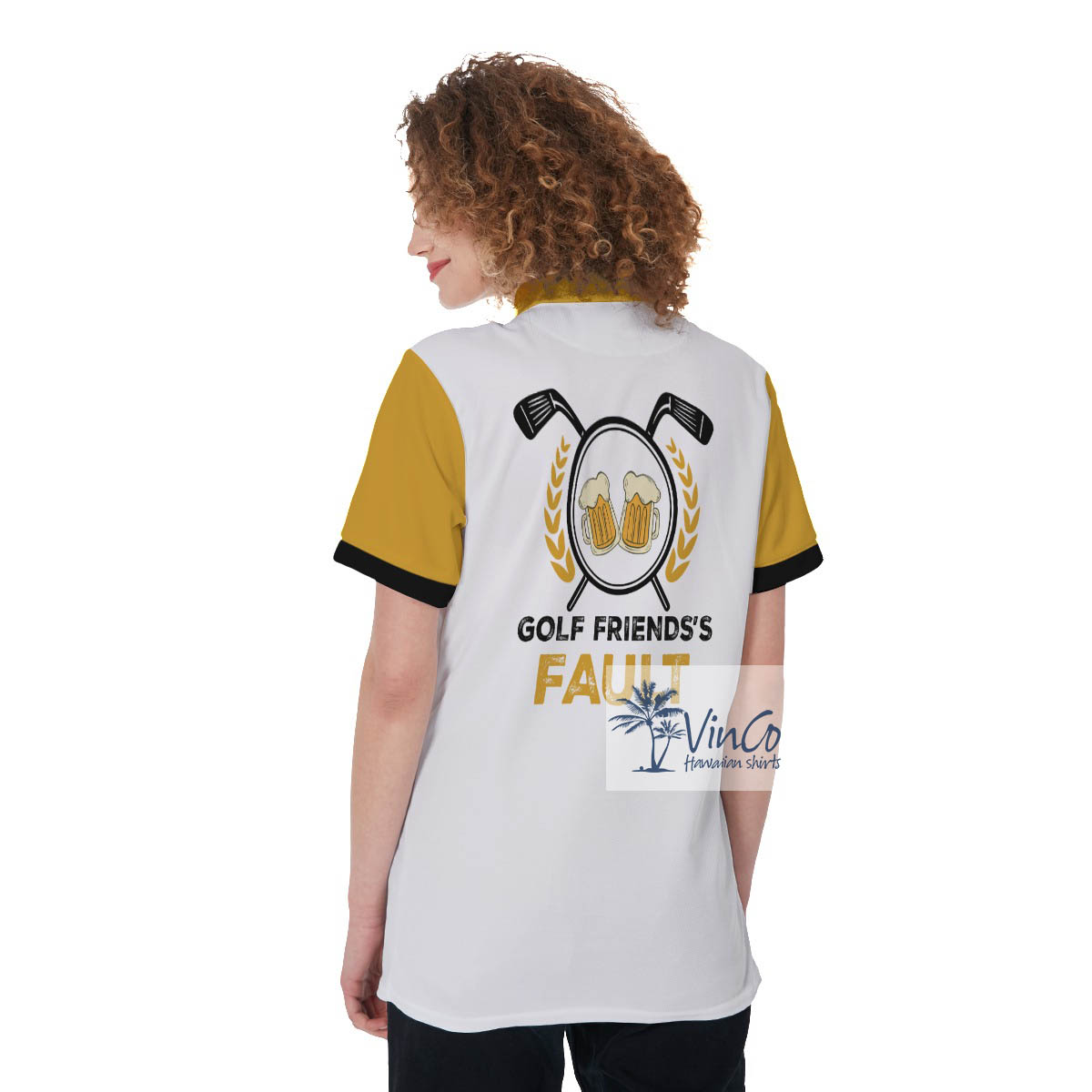 Custom Name Funny Golf Friends's Fault Women's Beer Golf Shirt