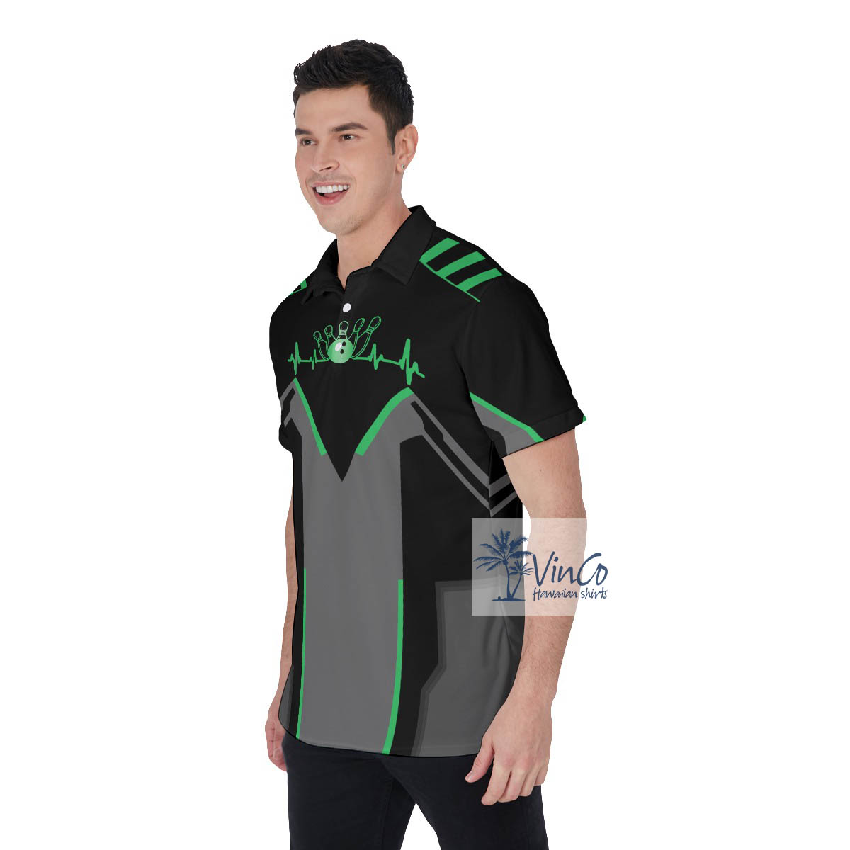 Bowling Hawaiian Polo Shirt With Custom Name And Team Name