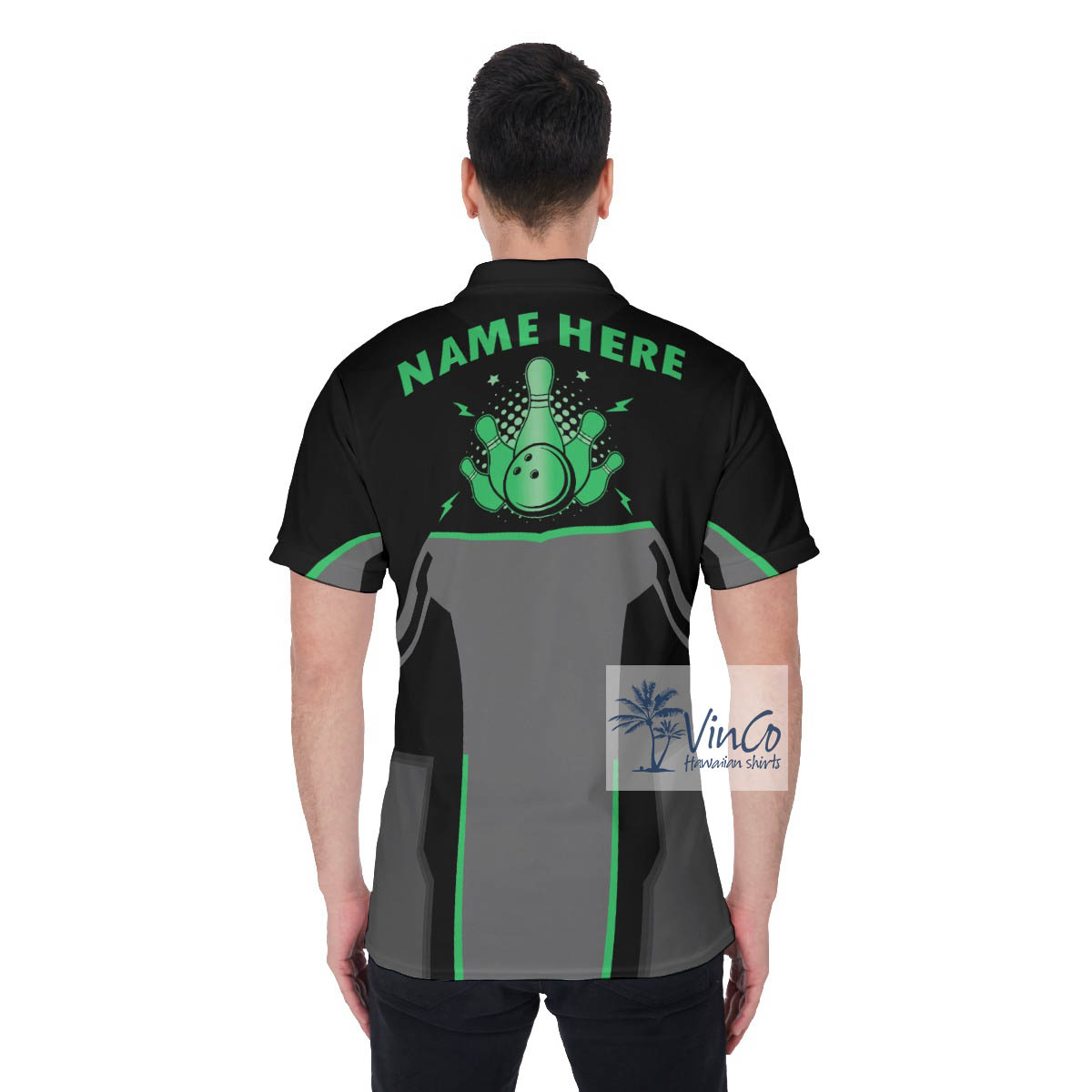 Bowling Hawaiian Polo Shirt With Custom Name And Team Name