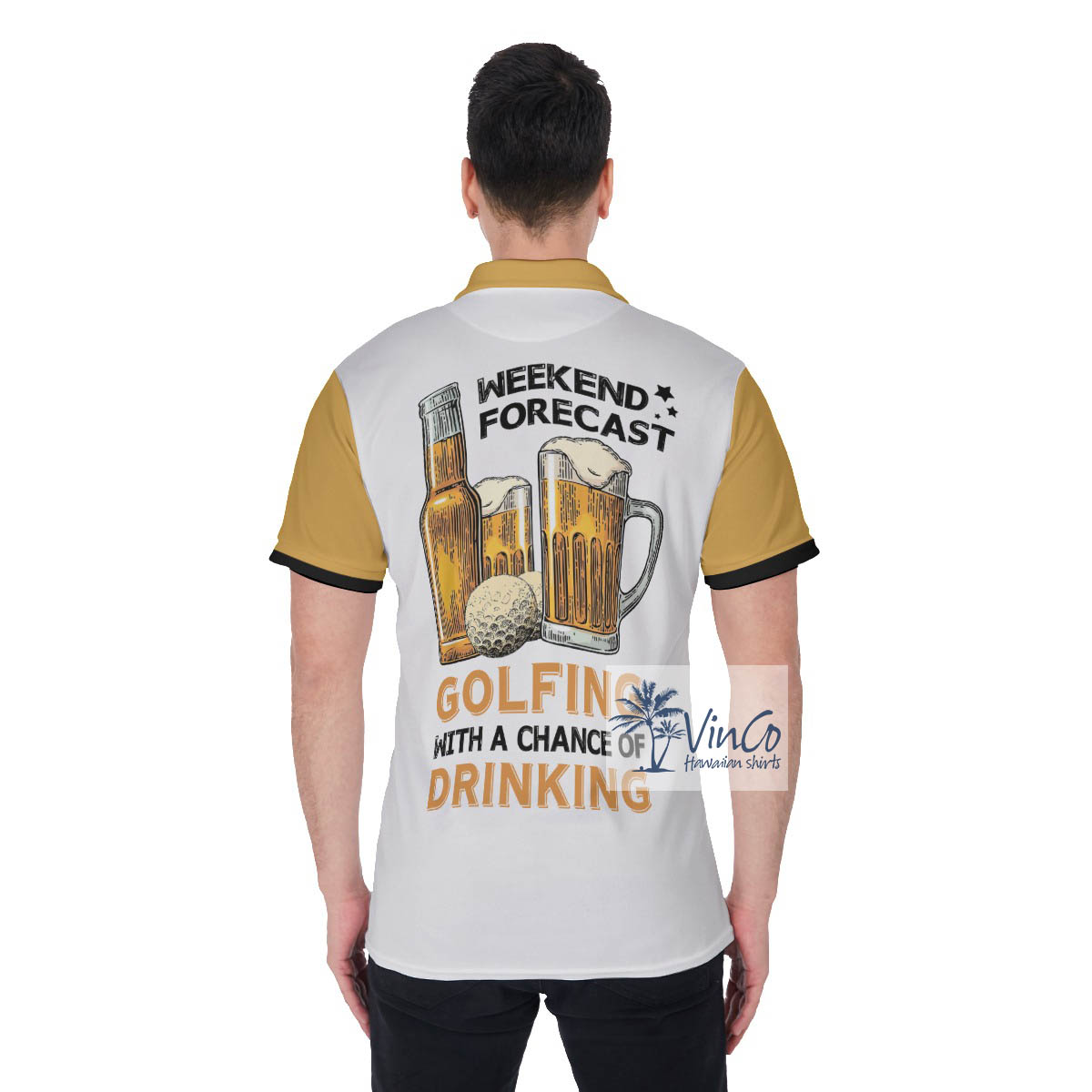 Funny Beer Men's Golf Shirt
