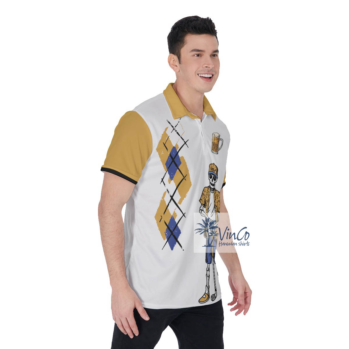 Funny Beer Men's Golf Shirt