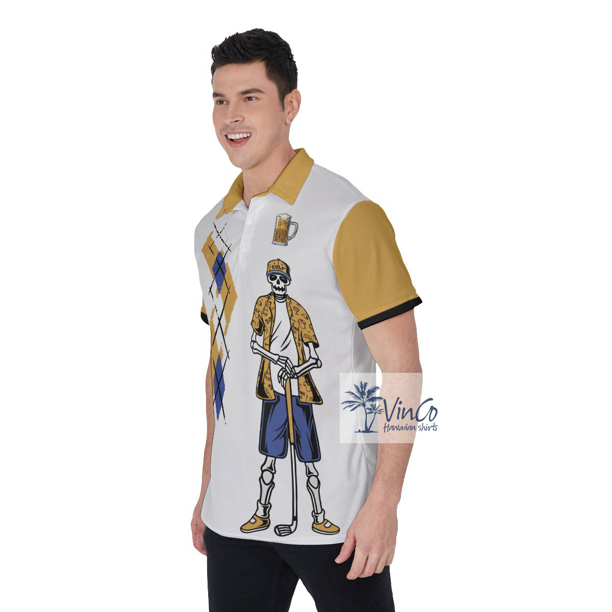 Funny Beer Men's Golf Shirt