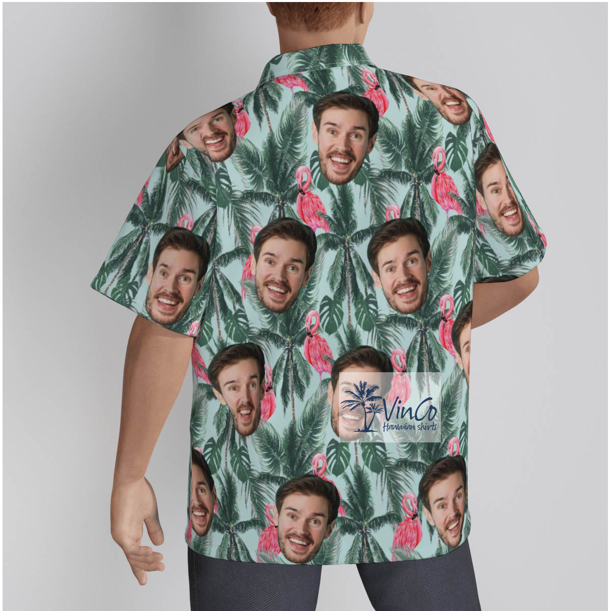 Custom Tropical Button Up Shirt With Multiple Faces For Men