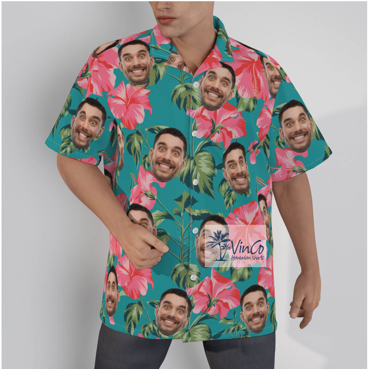 Personalized Photo Faces Custom Face Hawaiian Shirt - variant image 1