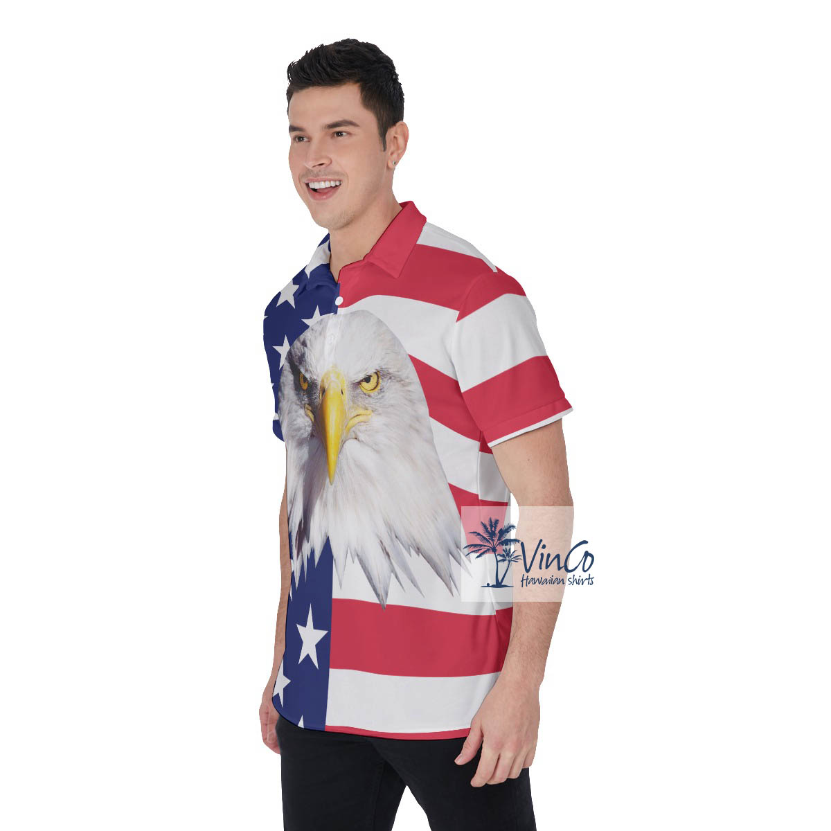 American Eagle Hawaiian Polo Golf Shirt For Men