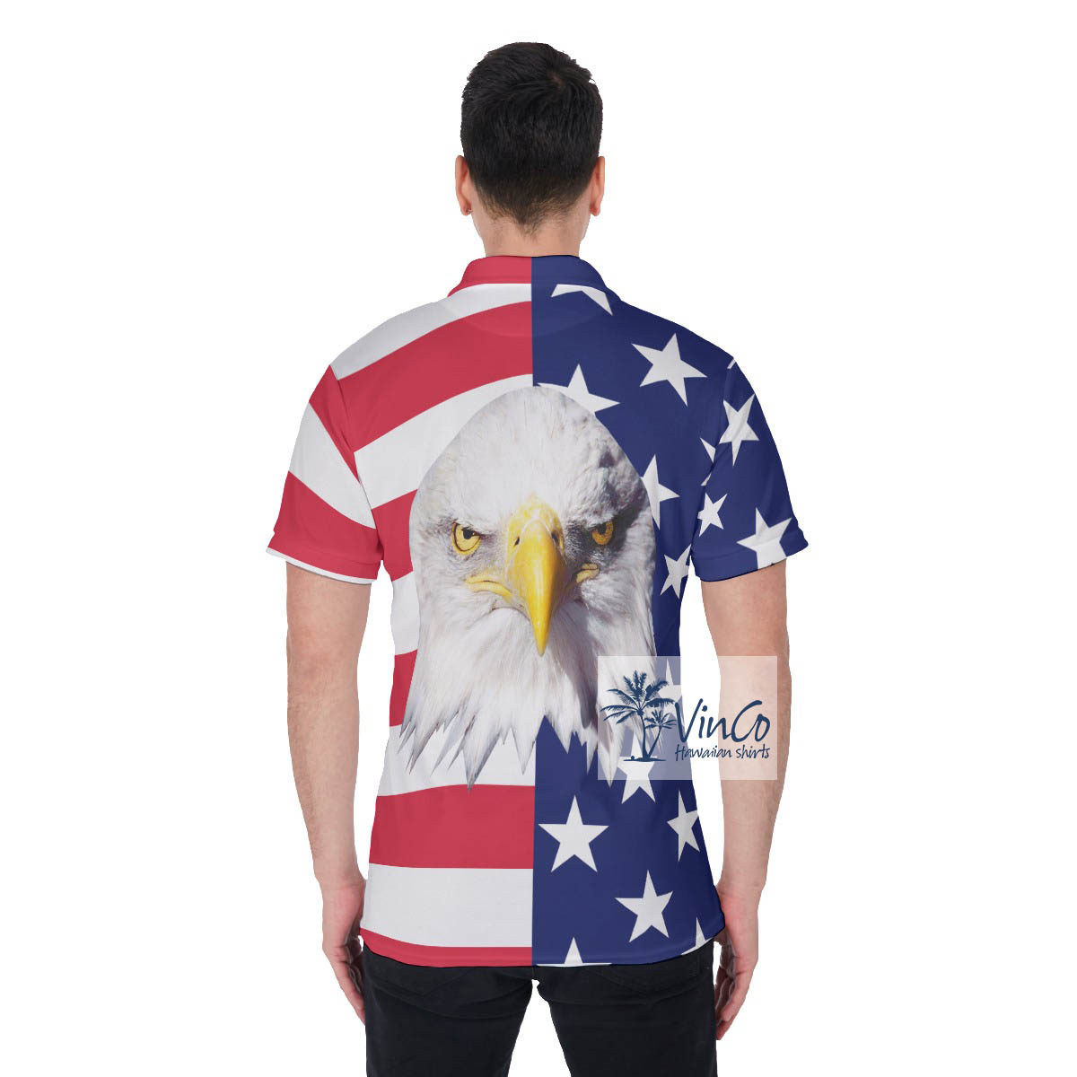 American Eagle Hawaiian Polo Golf Shirt For Men