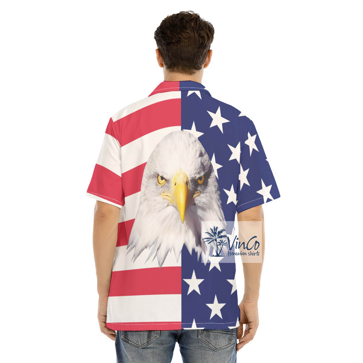 American Eagle Hawaiian Polo Golf Shirt For Men