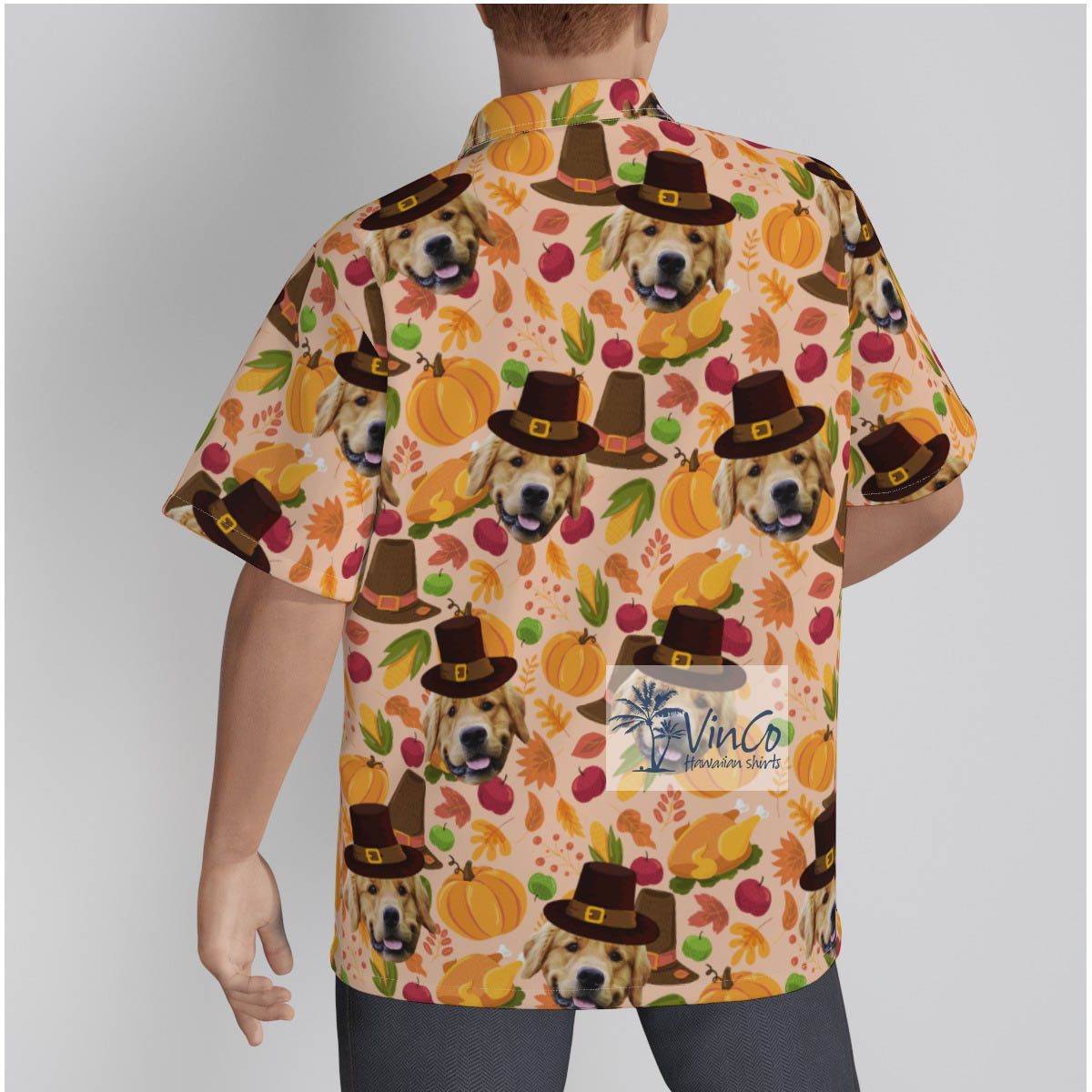 Custom Thanksgiving Hawaiian Shirt With Dog Face