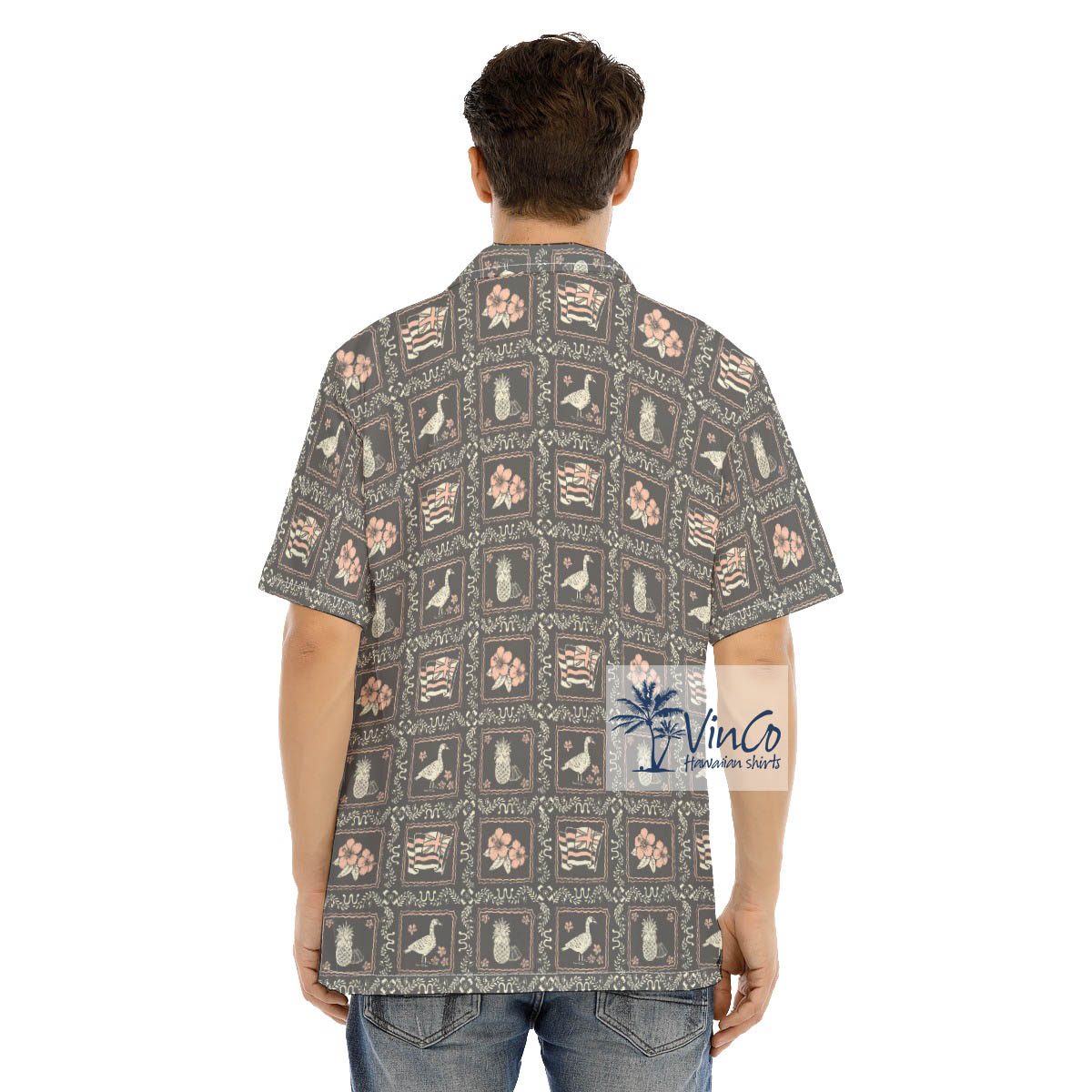 Nene American Flag Vintage Hawaiian Shirt For Men