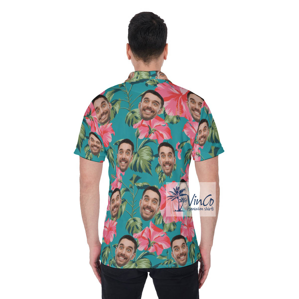 Personalized Photo Faces Polo Golf Shirt For Men