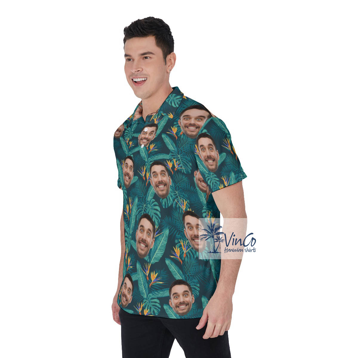 Custom Multiple Faces Tropical Polo Shirts