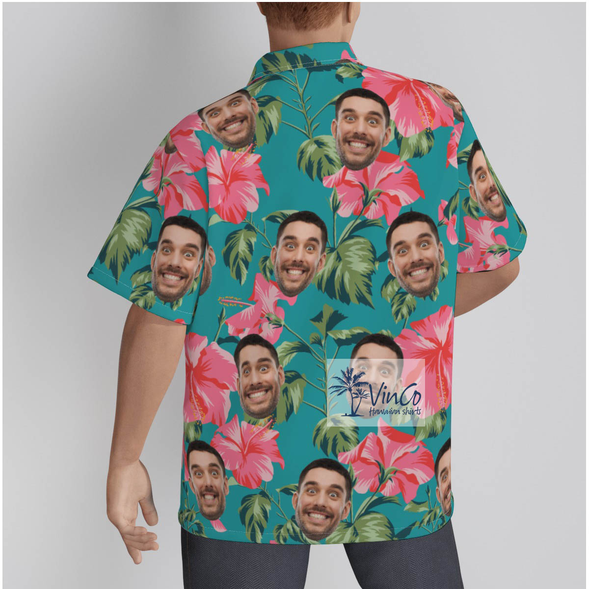Personalized Photo Faces Custom Face Hawaiian Shirt