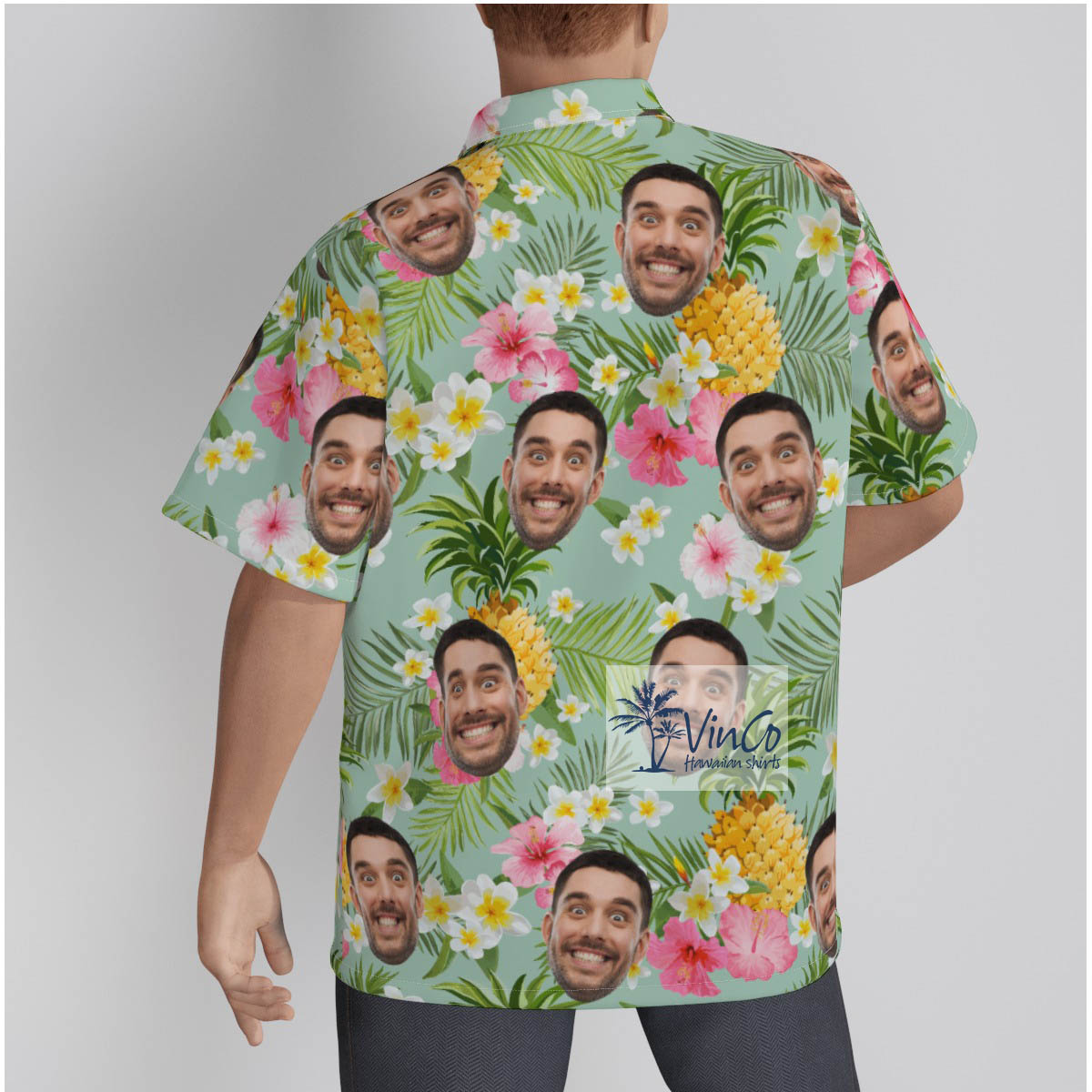 Personalized Faces Hawaiian Beach Shirt For Men