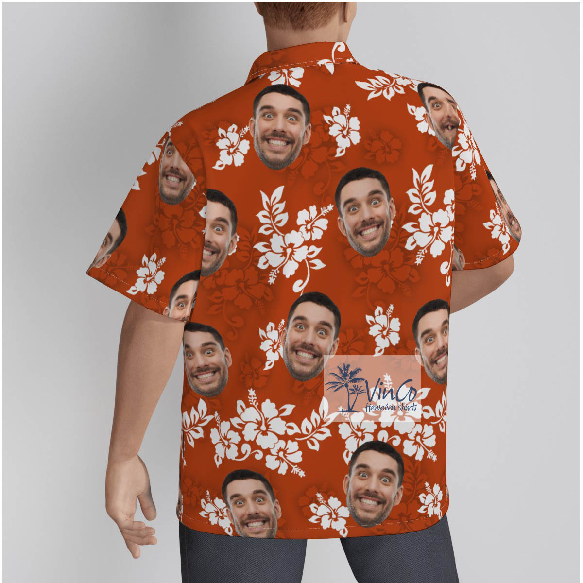 Funny Custom Face Vintage Hibiscus Hawaiian Shirt