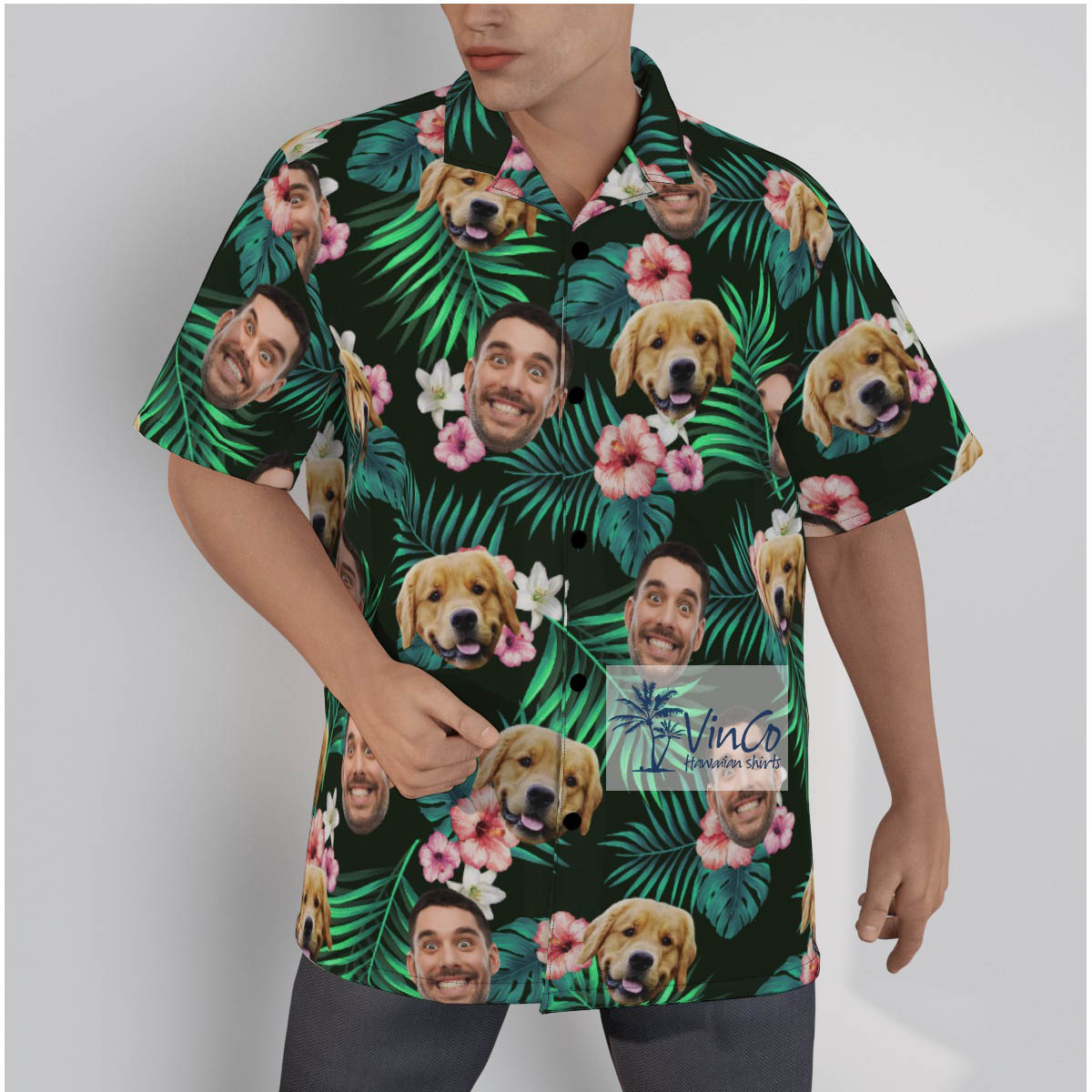 Personalized Photo Faces Aloha Shirt For Men - variant image 1