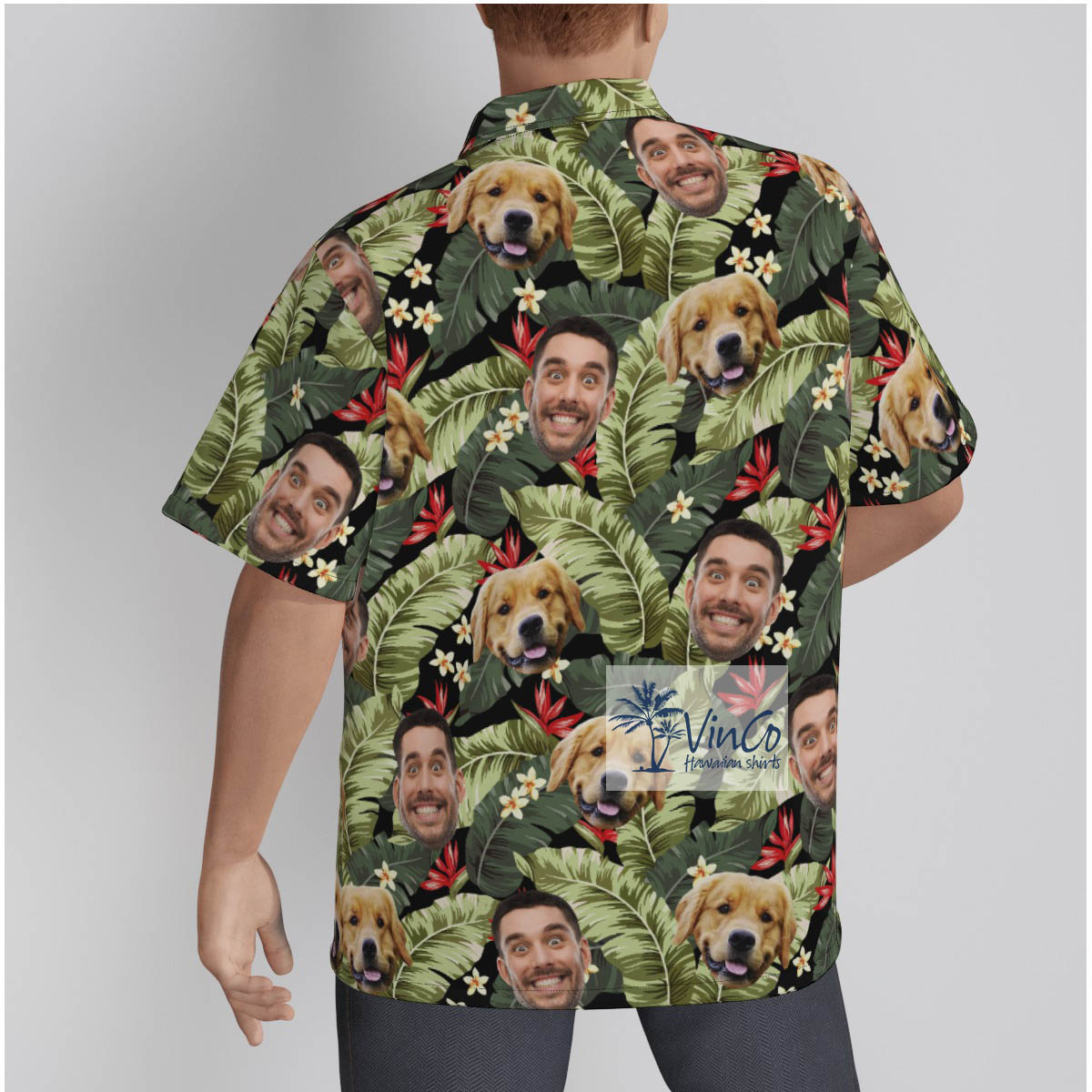 Floral Custom Your Face Button Up Shirt For Summer