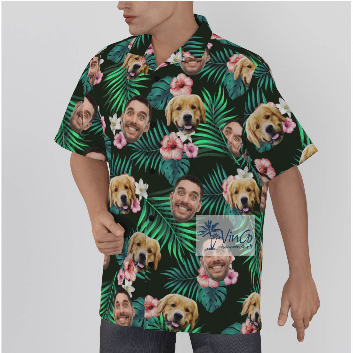 Personalized Photo Faces Aloha Shirt For Men