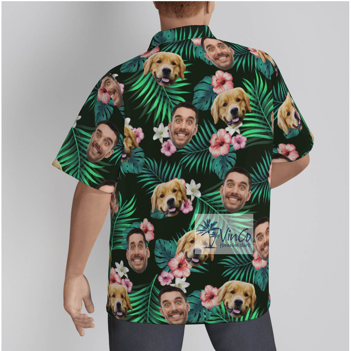 Personalized Photo Faces Aloha Shirt For Men