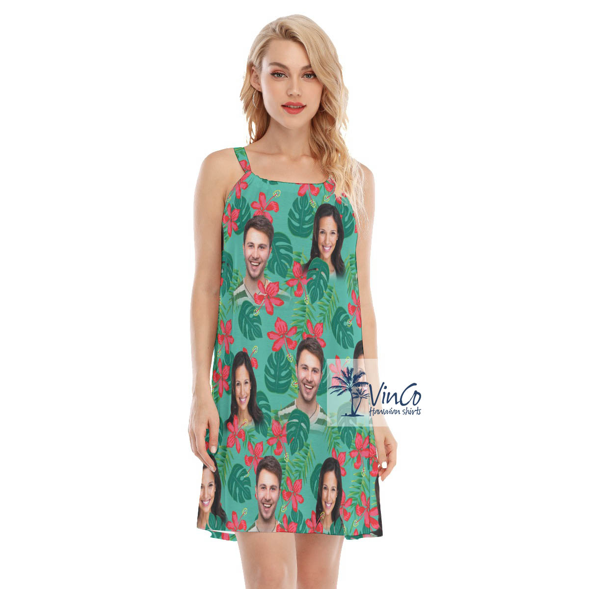 Custom Your Faces Hawaiian Summer Dress For Women - variant image 1