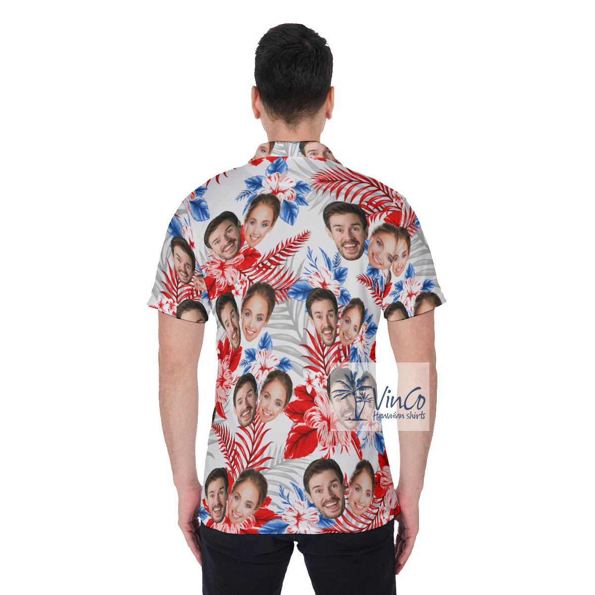 Custom Hibiscus Hawaiian Polo Shirt With Multiple Faces