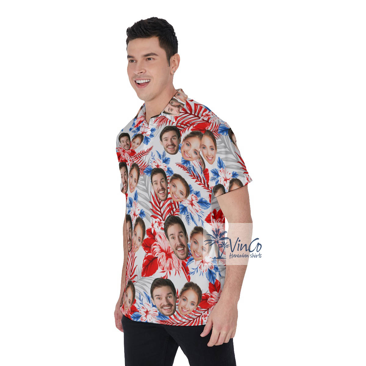 Custom Hibiscus Hawaiian Polo Shirt With Multiple Faces