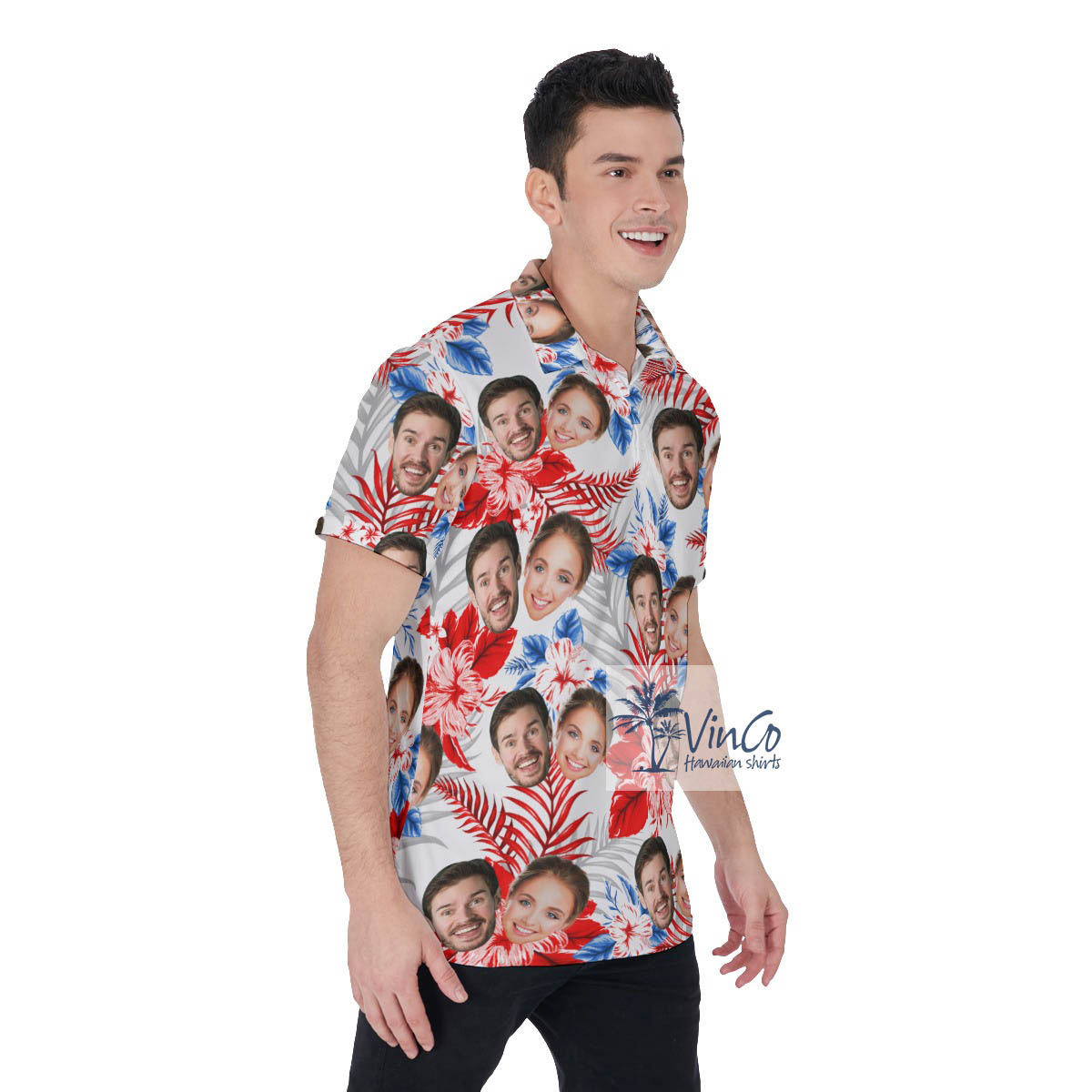 Custom Hibiscus Hawaiian Polo Shirt With Multiple Faces
