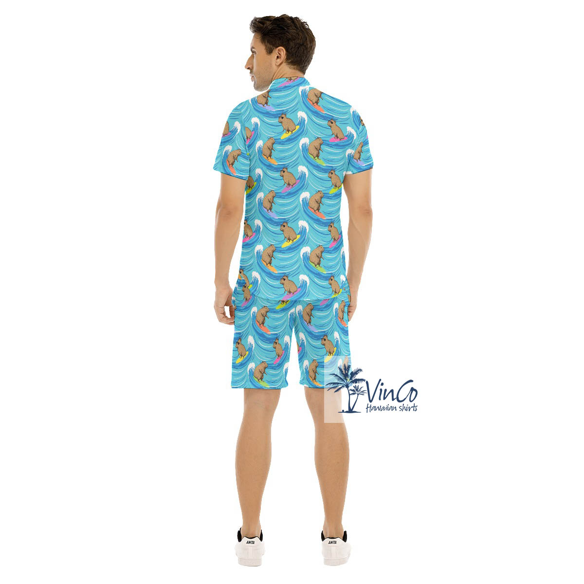 Funny Capybara Summer Hawaiian Shirt Set For Beach Vacation