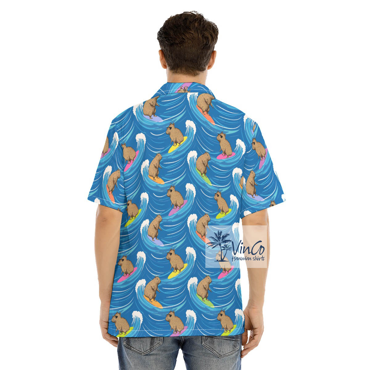 Capybara Surfing Hawaiian Beach Shirt