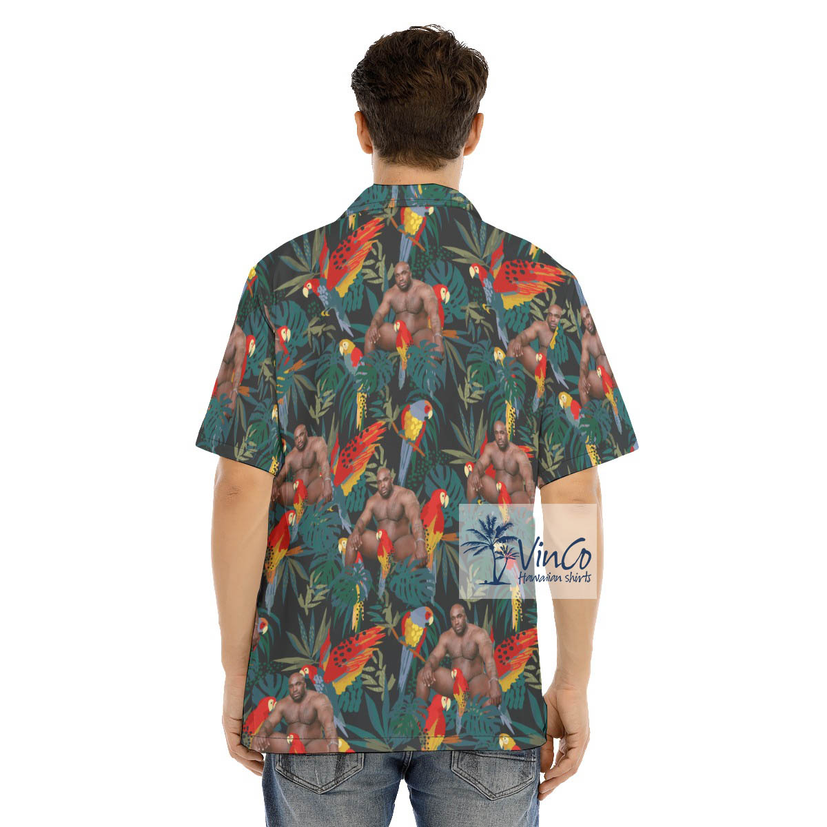 Unique Barry Wood Tropical Button Shirt For Men