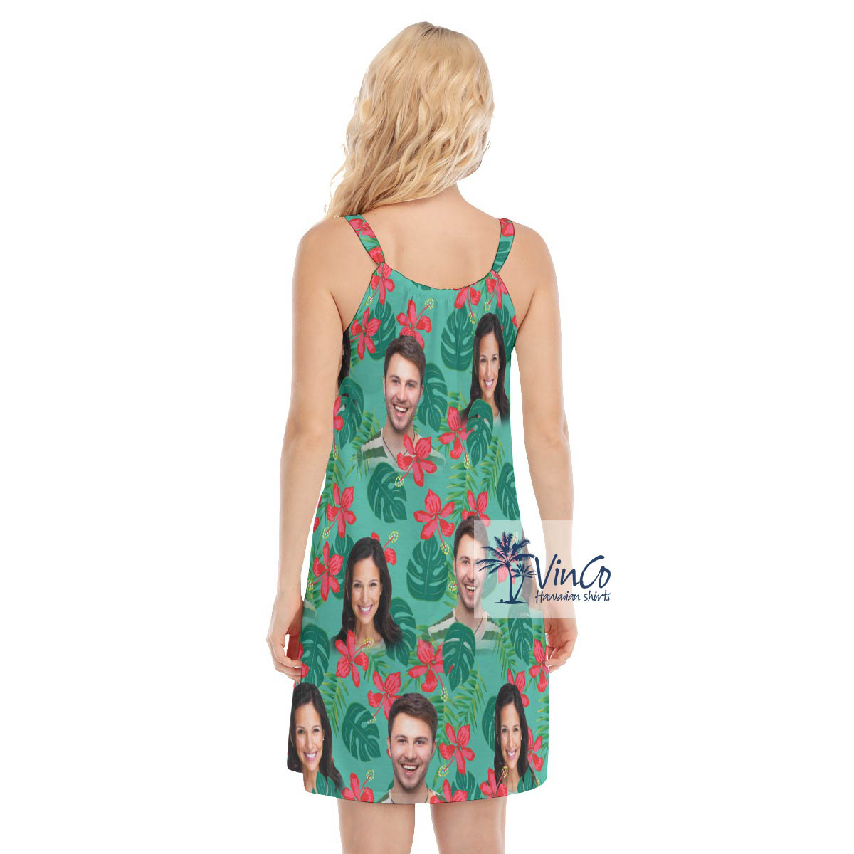 Custom Your Faces Hawaiian Summer Dress For Women