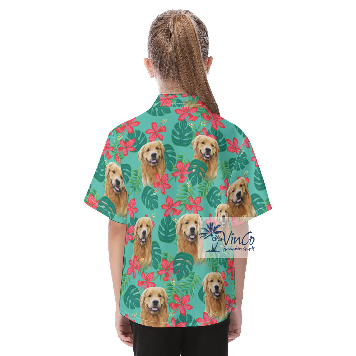 Custom Pet Faces Aloha Shirt For Kids