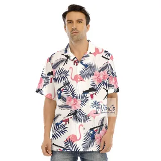 Texas Gun Flamingo Floral Hawaiian Shirt