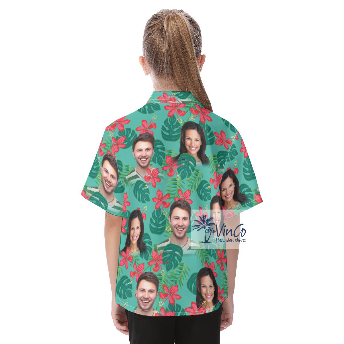 Personalized Parents Face On Kid's Hawaiian Shirts