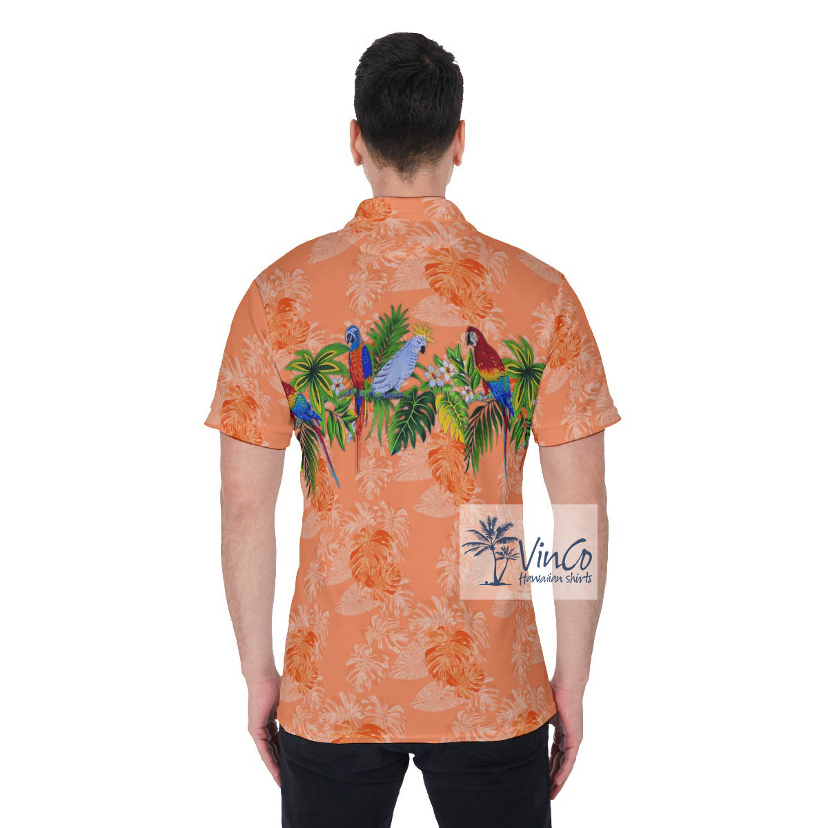 Parrot Hawaiian Golf Shirt For Men