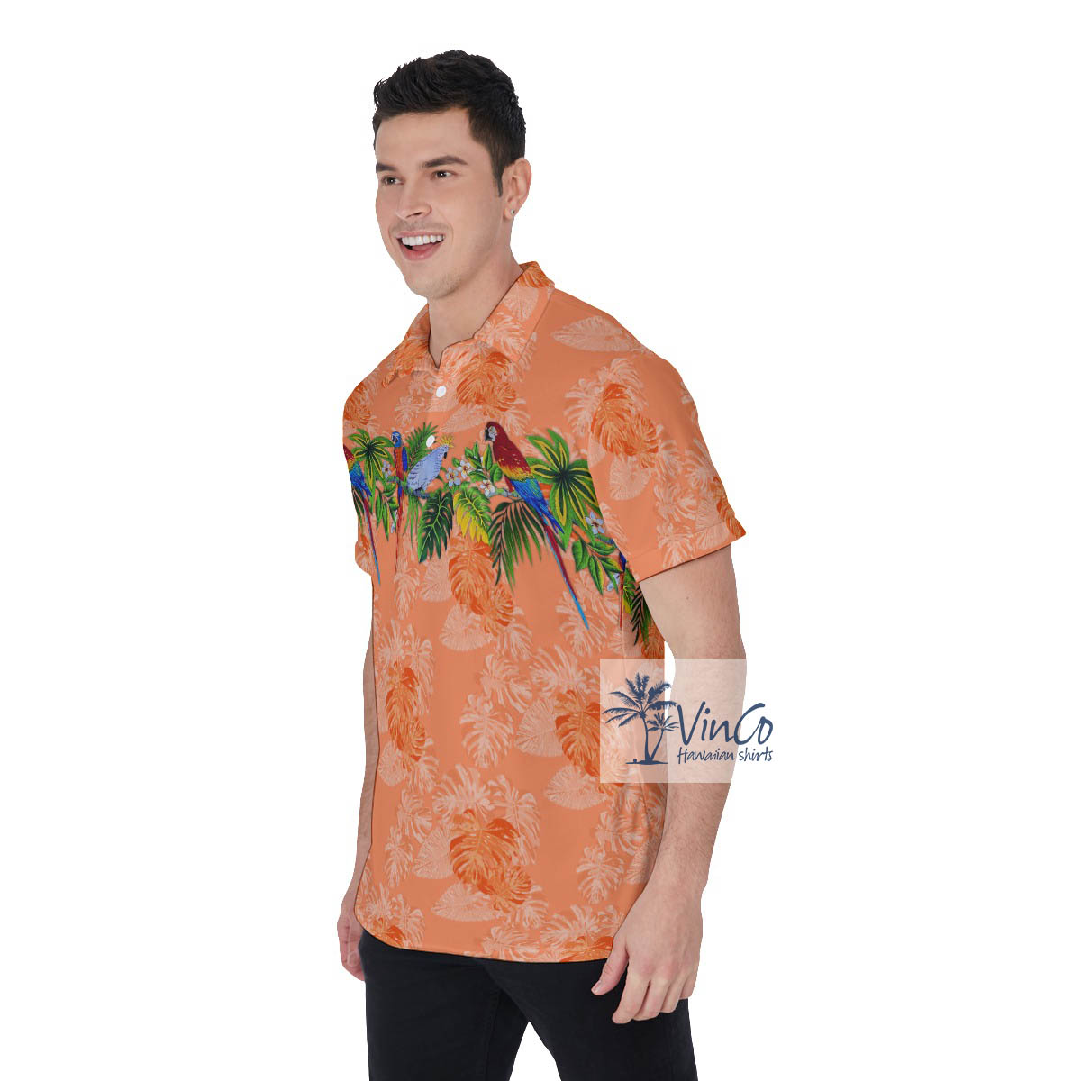 Parrot Hawaiian Golf Shirt For Men