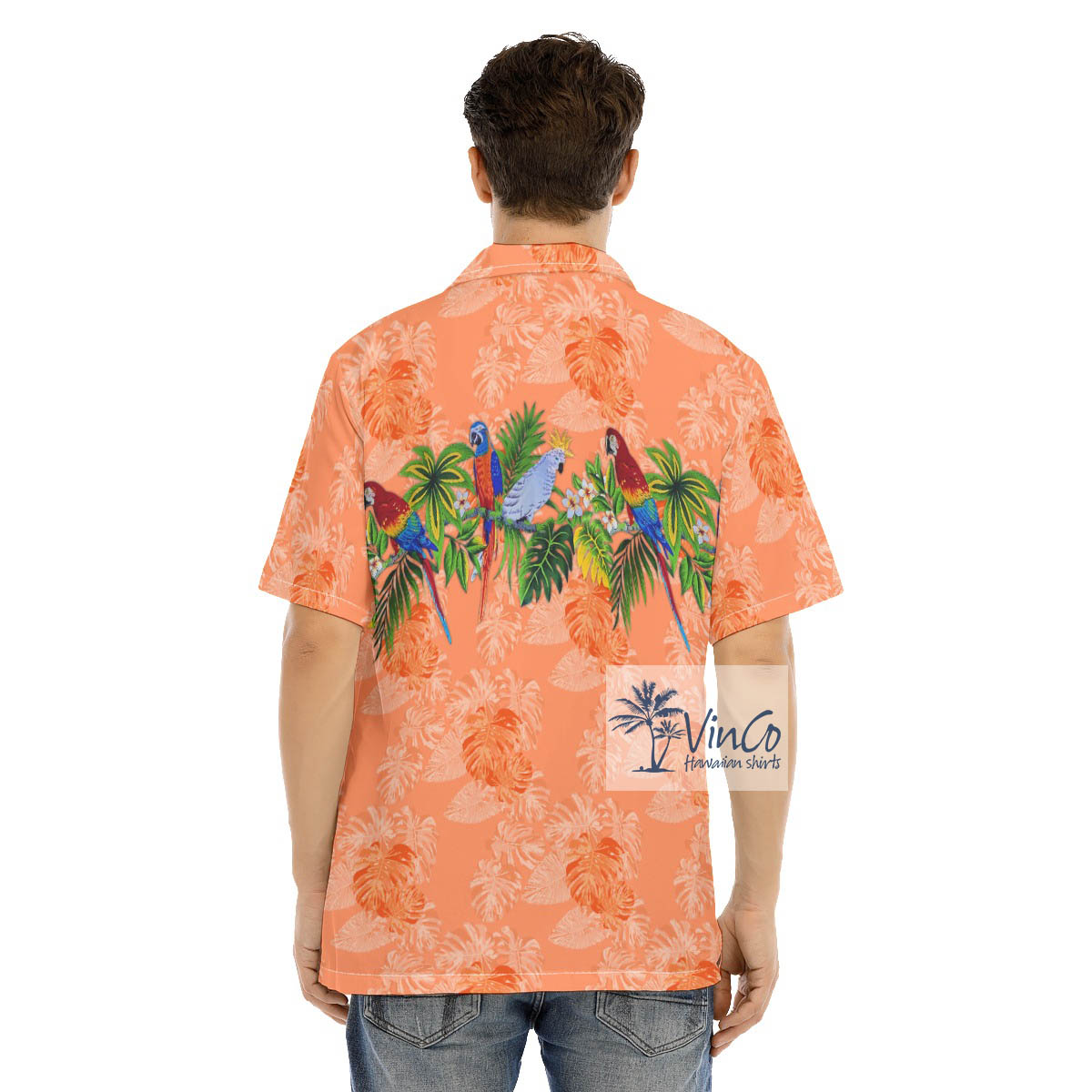 Floral Parrot Hawaiian Shirts For Men